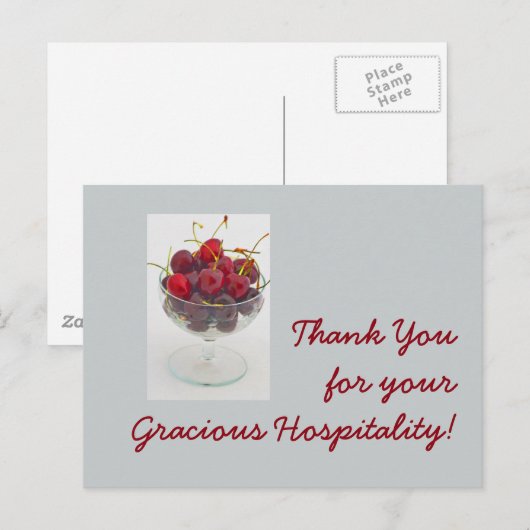 Bedankt voor uw vriendelijke gastvrijheid! briefkaart (Voorkant / Achterkant)