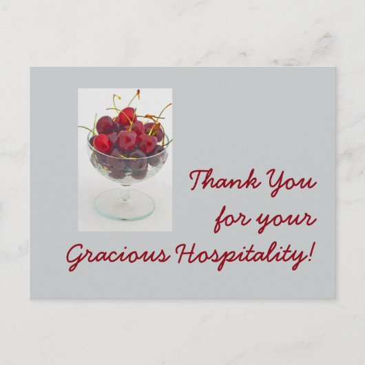 Bedankt voor uw vriendelijke gastvrijheid! briefkaart (Voorkant)