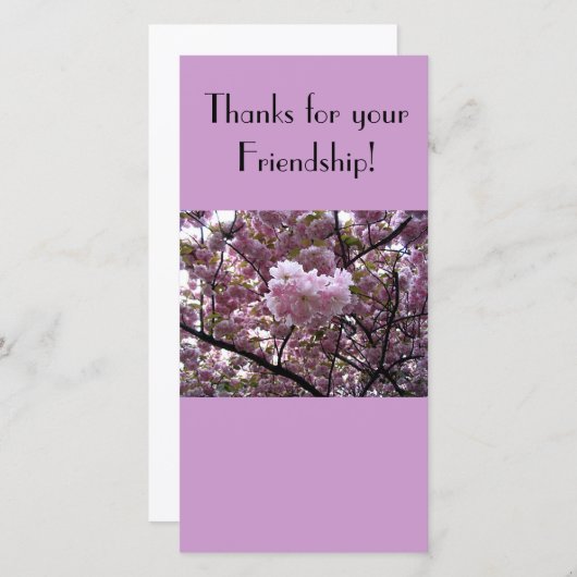 Bedankt voor uw vriendendkaart (Voorkant / Achterkant)