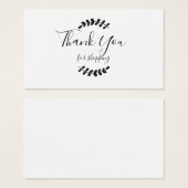 Bedankt voor uw winkelkaart visitekaartje (Voorkant /achterkant)