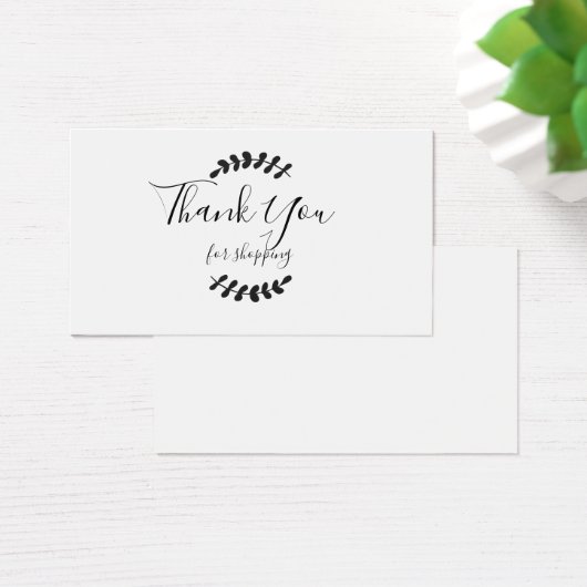 Bedankt voor uw winkelkaart visitekaartje (Bureau)