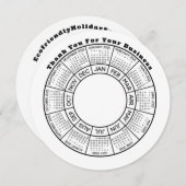 Bedankt voor uw zakelijke agenda Kaart (Voorkant / Achterkant)