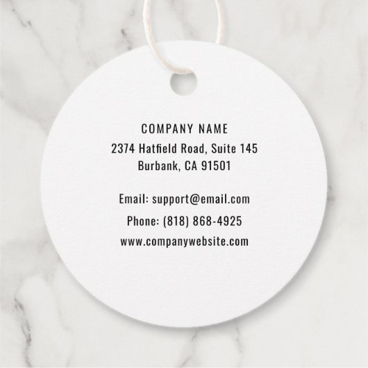 Bedankt voor uw zakelijke Kraft Logo Label (Achterkant)