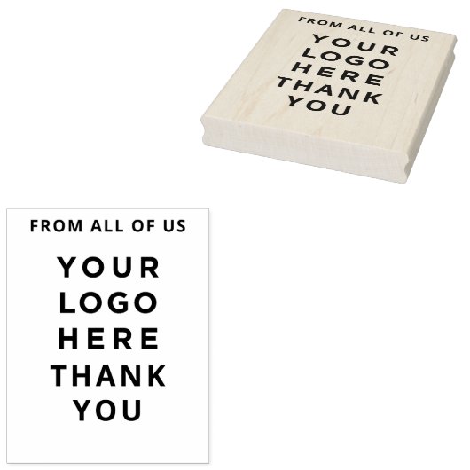 Bedankt voor uw zakelijke Logo Custom Rubberstempel (Gestempeld)