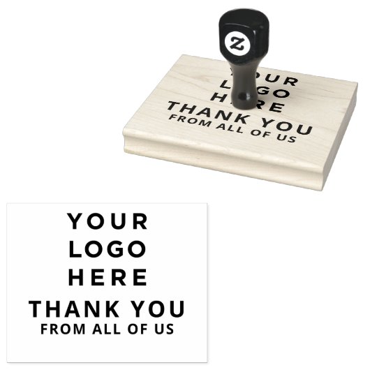 Bedankt voor uw zakelijke Logo Custom Rubberstempel (Gestempeld)