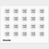 Bedankt voor uw zakelijke Logo Custom White Ronde Sticker (Vel)