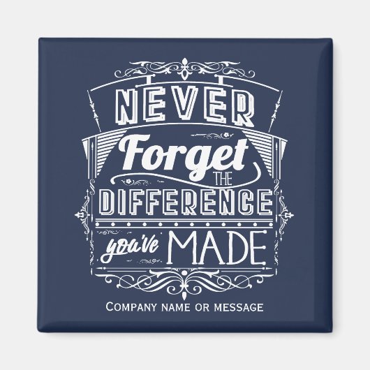 Bedankt voor uw zakelijke medewerkers, nooit verge magneet (Voorkant)