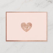 Bedankt voor uw zakelijke Roos Gold Heart Pink Klantenkaartje (Voorkant)
