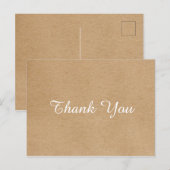 Bedankt voor uw zakelijke Simple Rustic Kraft Briefkaart (Voorkant / Achterkant)