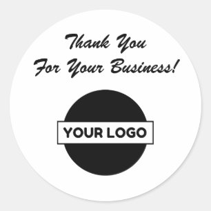 Bedankt voor uw zakelijke vierkante sticker