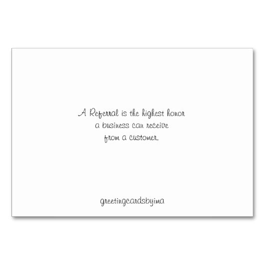 Bedankt voor uw zaken (Achterkant)