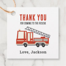 Bedankt voor verjaardagsfeest brandweerwagen