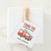 Bedankt voor verjaardagsfeest brandweerwagen bedankjes labels (In situ)