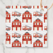 Bedankt voor verjaardagsfeest brandweerwagen bedankjes labels (Achterkant)