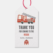 Bedankt voor verjaardagsfeest brandweerwagen