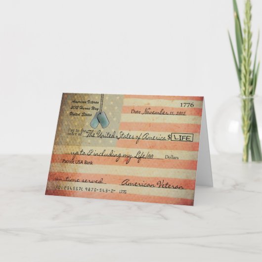 Bedankt voor Veteraan op Veteranendag (Voorkant)