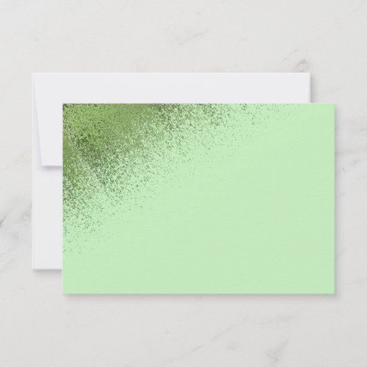 Bedankt voor vogel- en rode appel en groene glitte notitiekaartje (Achterkant)