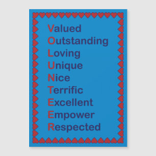 Bedankt voor vrijwilligerswaardering harten rood b