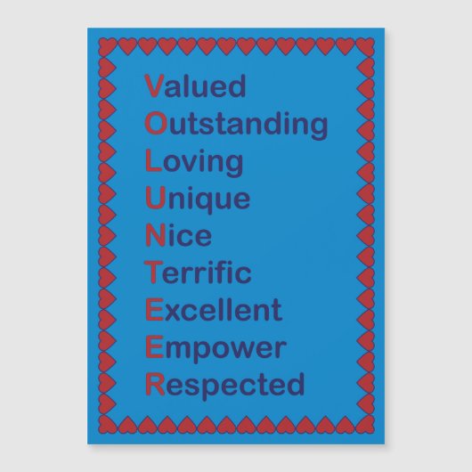 Bedankt voor vrijwilligerswaardering harten rood b (Voorkant)