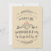 Bedankt voor Warm en Wonderful Hospitality Kaart (Voorkant)