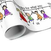 Bedankt voor wat je leert US Fun Teacher art Cadeaupapier (Rol Hoek)