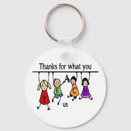 Bedankt voor wat je leert US Fun Teacher art Sleutelhanger