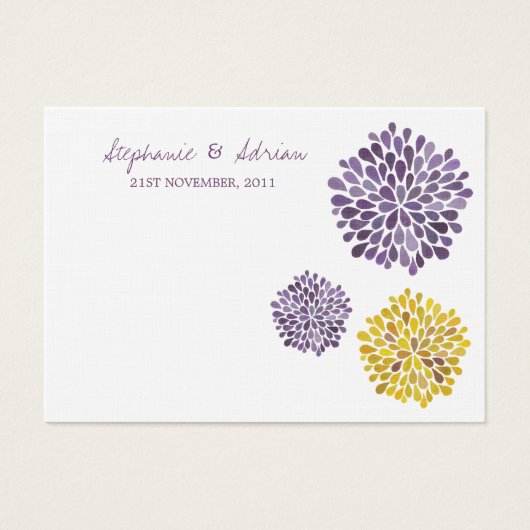 Bedankt voor Waterverf Dahlia Flowers Visitekaartjes (Voorkant)