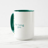 Bedankt Voor Wie Je Bent Mok (Voorkant links)