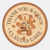 Bedankt voor zakelijk eten ronde sticker (Voorkant)