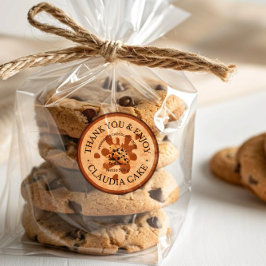 Bedankt voor zakelijk eten ronde sticker