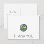 Bedankt voor zakelijk logo briefkaart (Voorkant / Achterkant)