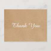 Bedankt voor zakelijk Simple Rustic Kraft Briefkaart (Voorkant)