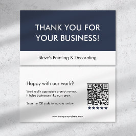 Bedankt voor zakelijke beoordeling QR-code modern  Aanbevelingskaartje