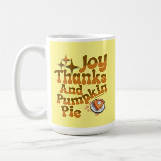 Bedankt, vreugde en pompoentaart - 1 Thessaloniërs Koffiemok (Links)