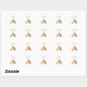 Bedankt vriend ronde sticker (Vel)