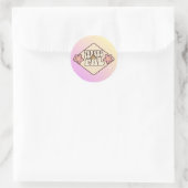 Bedankt vriend ronde sticker (Tas)