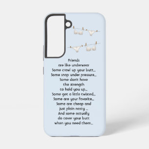 Bedankt Vriend zijn als Ondergoed Leuk Citaat Samsung Galaxy Hoesje