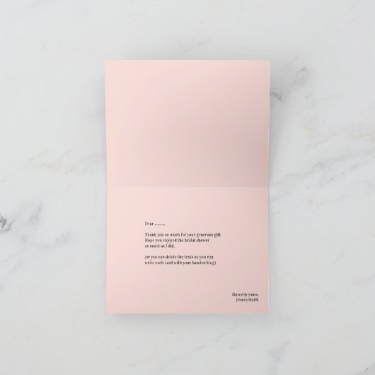 Bedankt Vrijgezellenfeest gevouwen Kaart (Binnen)