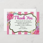 Bedankt vrijgezellenfeest kaart (Voorkant / Achterkant)