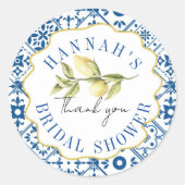 Bedankt Vrijgezellenfeest Med Italian Lemon Ronde Sticker (Voorkant)