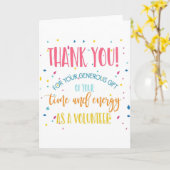 Bedankt Vrijwilliger Kaart (Gele Bloem)