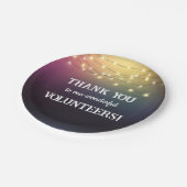 Bedankt vrijwilligers met strijklichten papieren bordje (Gekanteld)