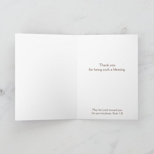 Bedankt Wasbeer Blowing Kisses Dier & Schrift Kaart (Binnen)