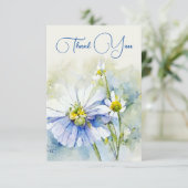Bedankt watercolor bloemen kaart (Staand voorkant)