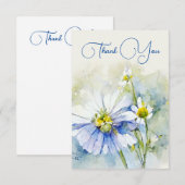 Bedankt watercolor bloemen kaart (Voorkant / Achterkant)