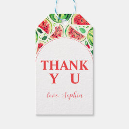 Bedankt Watermeloen 1e verjaardag Cadeaulabel