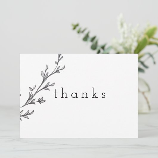 Bedankt Waterverf blad (Staand voorkant)