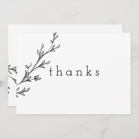 Bedankt Waterverf blad (Voorkant / Achterkant)