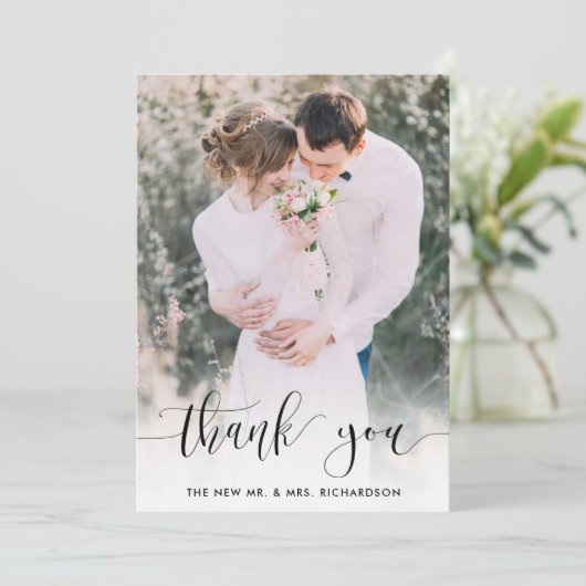 Bedankt | Weddenfoto Hartelijk dank (Staand voorkant)