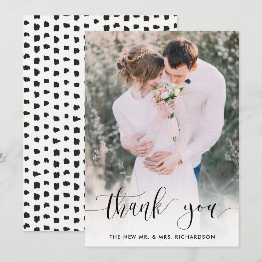 Bedankt | Weddenfoto Hartelijk dank (Voorkant / Achterkant)